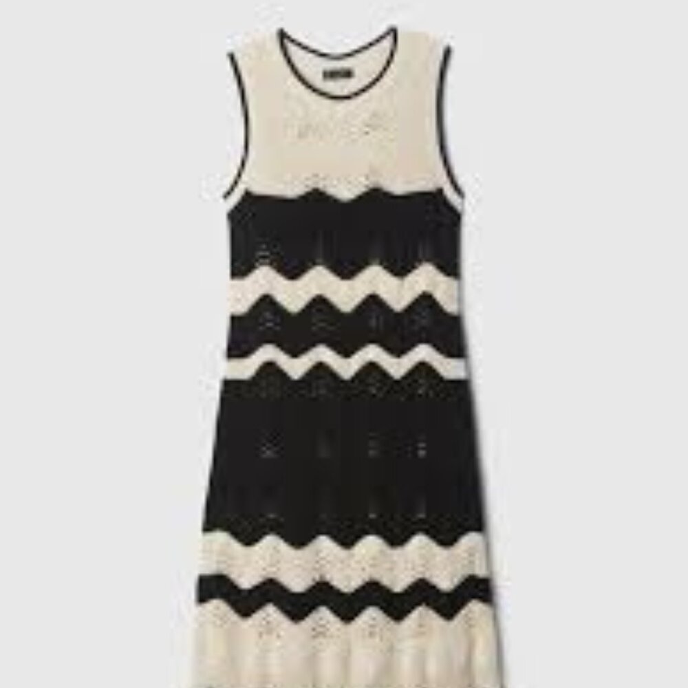 NWT GAP Crochet Style Chevron Midi Dress - Size XL